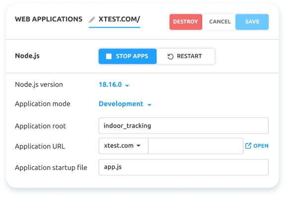 Node.js hosting